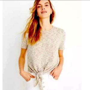 Madewell Knot Tie Cropped Sweater SzS